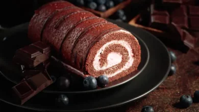 Homemade chocolate roll