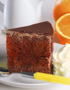 Chocolate Cake with Chocolate Orange Sauce