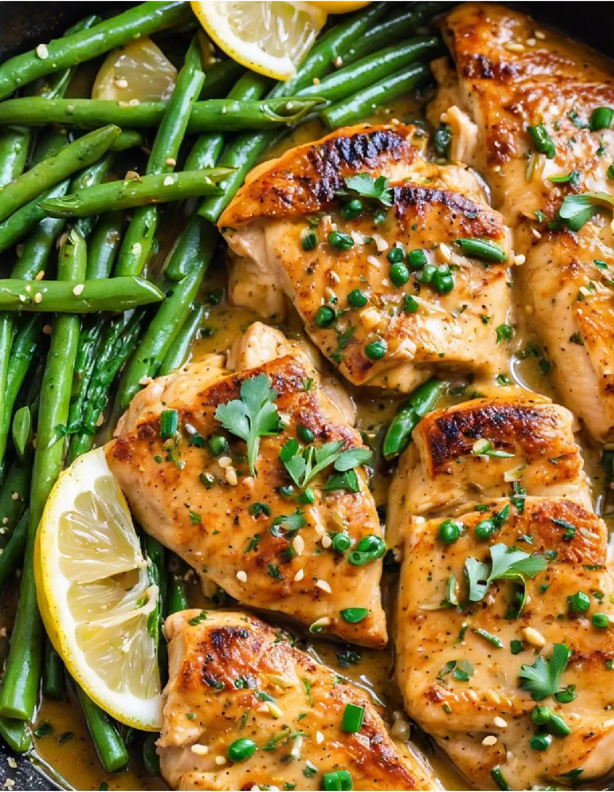 Lemon Garlic Butter Chicken and Green Beans Skillet Recipe - Recipes Glonfo