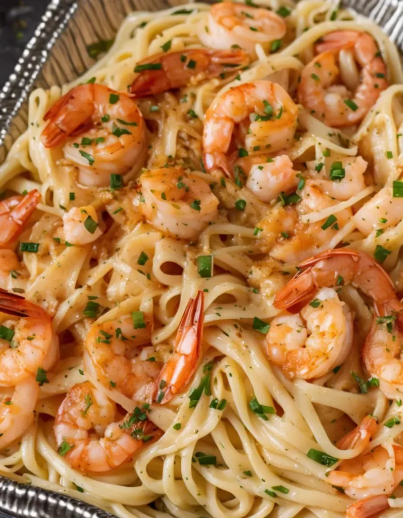 Copycat Cheesecake Factory Shrimp Scampi Linguine