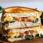Turkey Melt with Cheddar, Spinach, and Beef recipe
