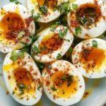 Jammy Eggs with Chili Butter and Garlic Yogurt Recipe