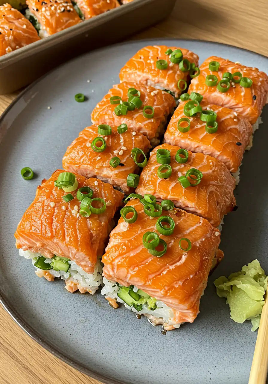 salmon sushi bake recipe