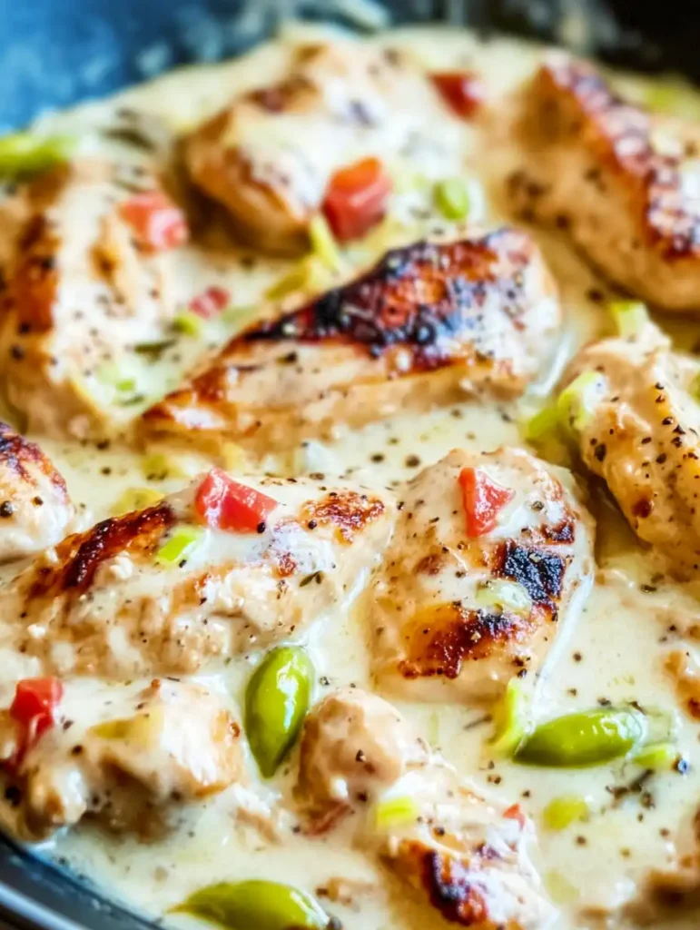 Creamy Pepperoncini Chicken Skillet