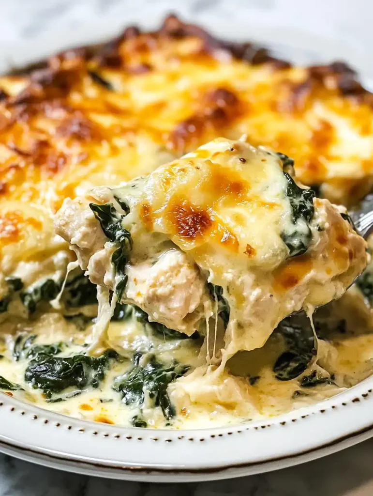 Chicken and Spinach Casserole with Cream Cheese
