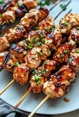 Easy Grilled Asian Chicken Skewers with Honey Garlic Sauce