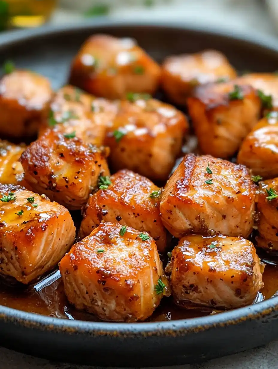 Hot Honey Salmon Bites