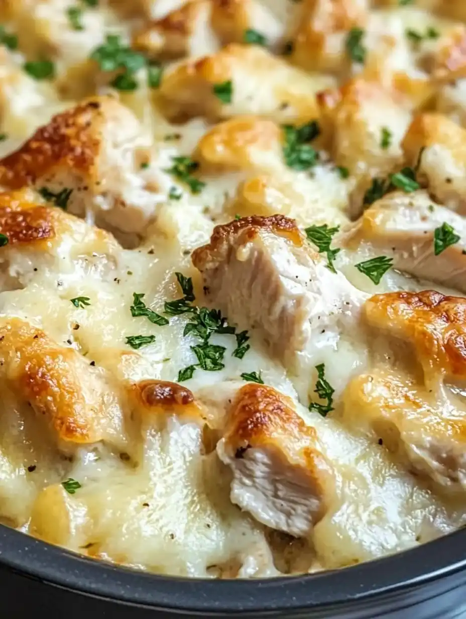 Keto Chicken Alfredo Casserole