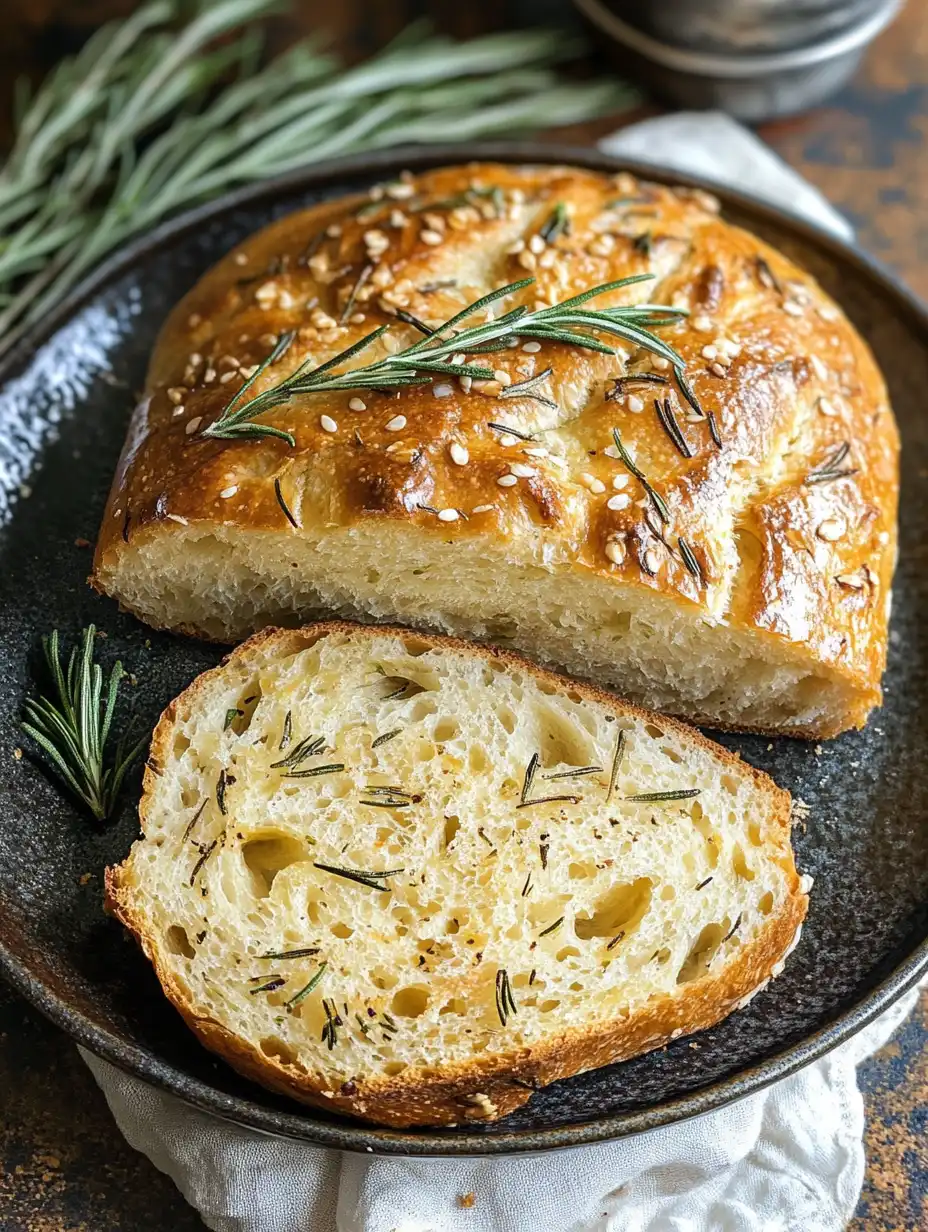 No Knead Rosemary Bread