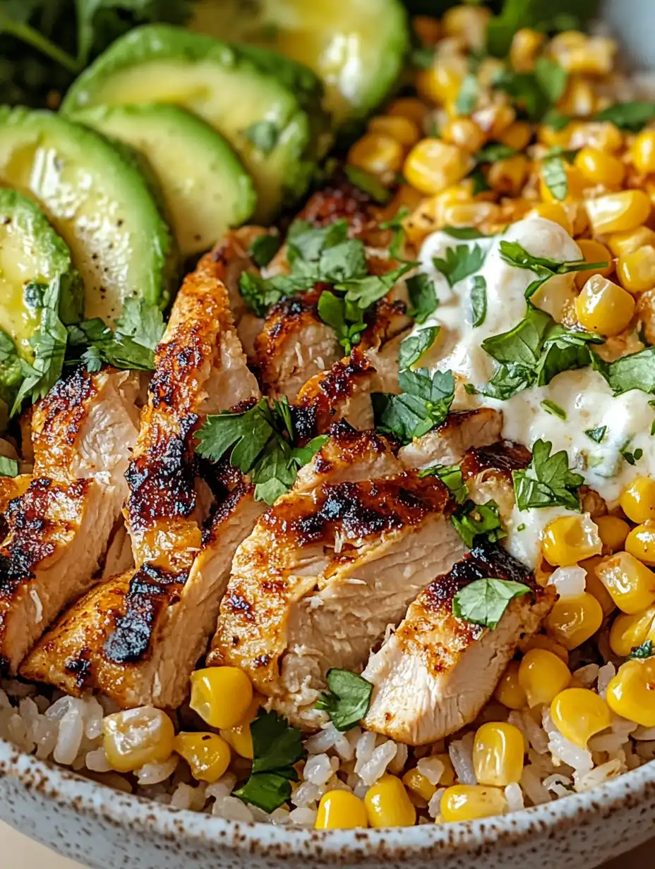 Street Corn Chicken Rice Bowl