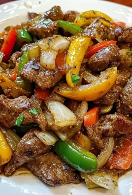 A Flavorful Feast: Pepper Steak with Bell Peppers and Onion