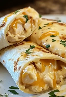 Cheesy Chicken Garlic Wraps