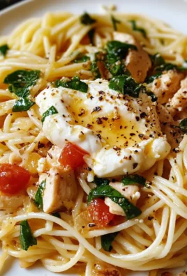 Chicken Spaghetti with Burrata and Lemon Butter Garlic Sauce