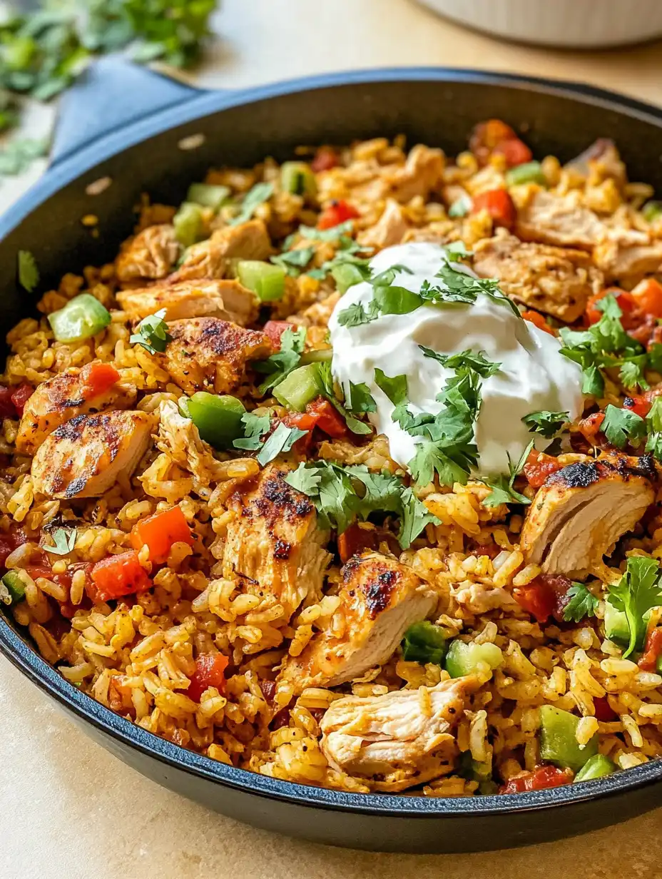 Chicken and Rice Taco Skillet