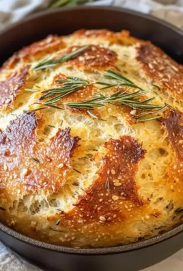 Dutch Oven Garlic Rosemary Bread