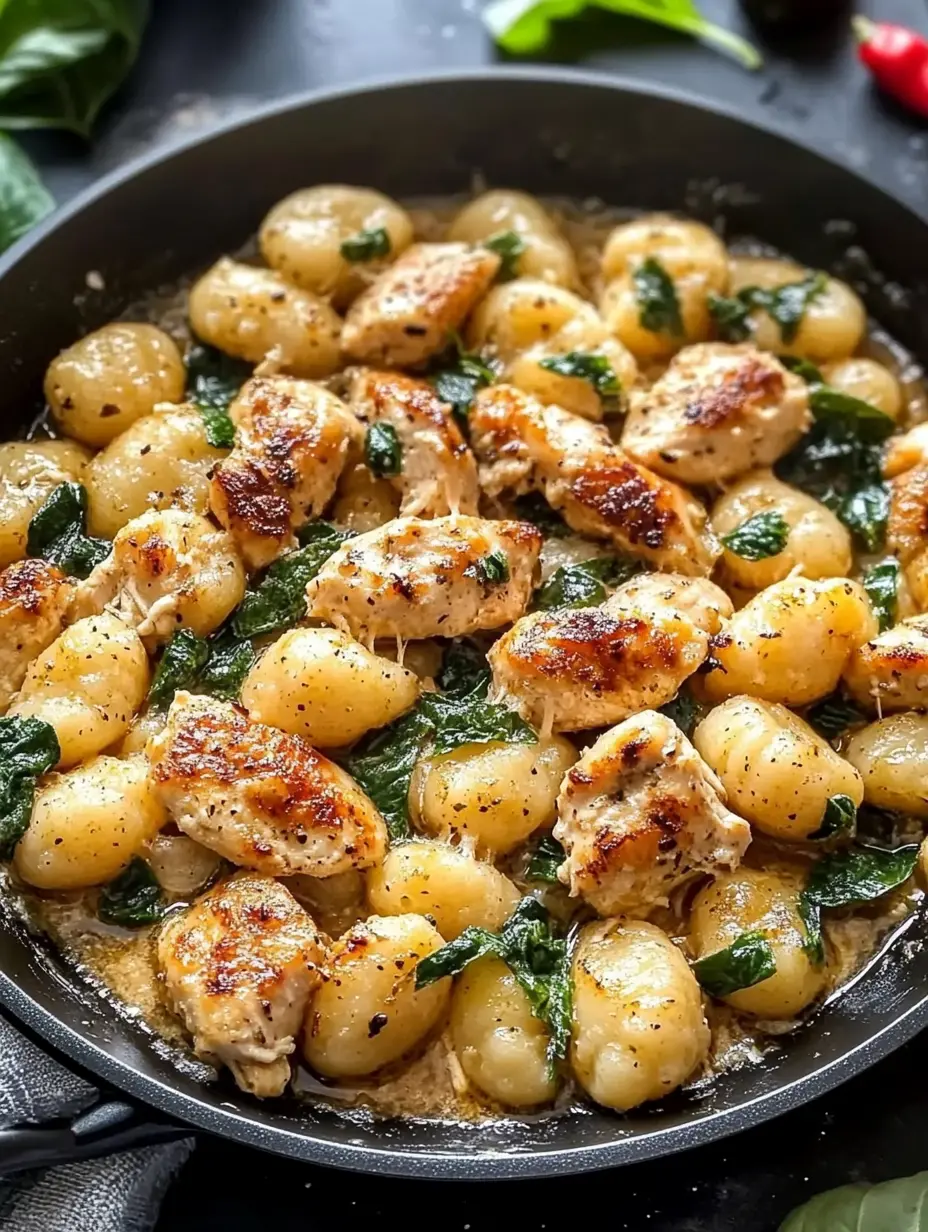 Garlic Chicken Gnocchi Skillet