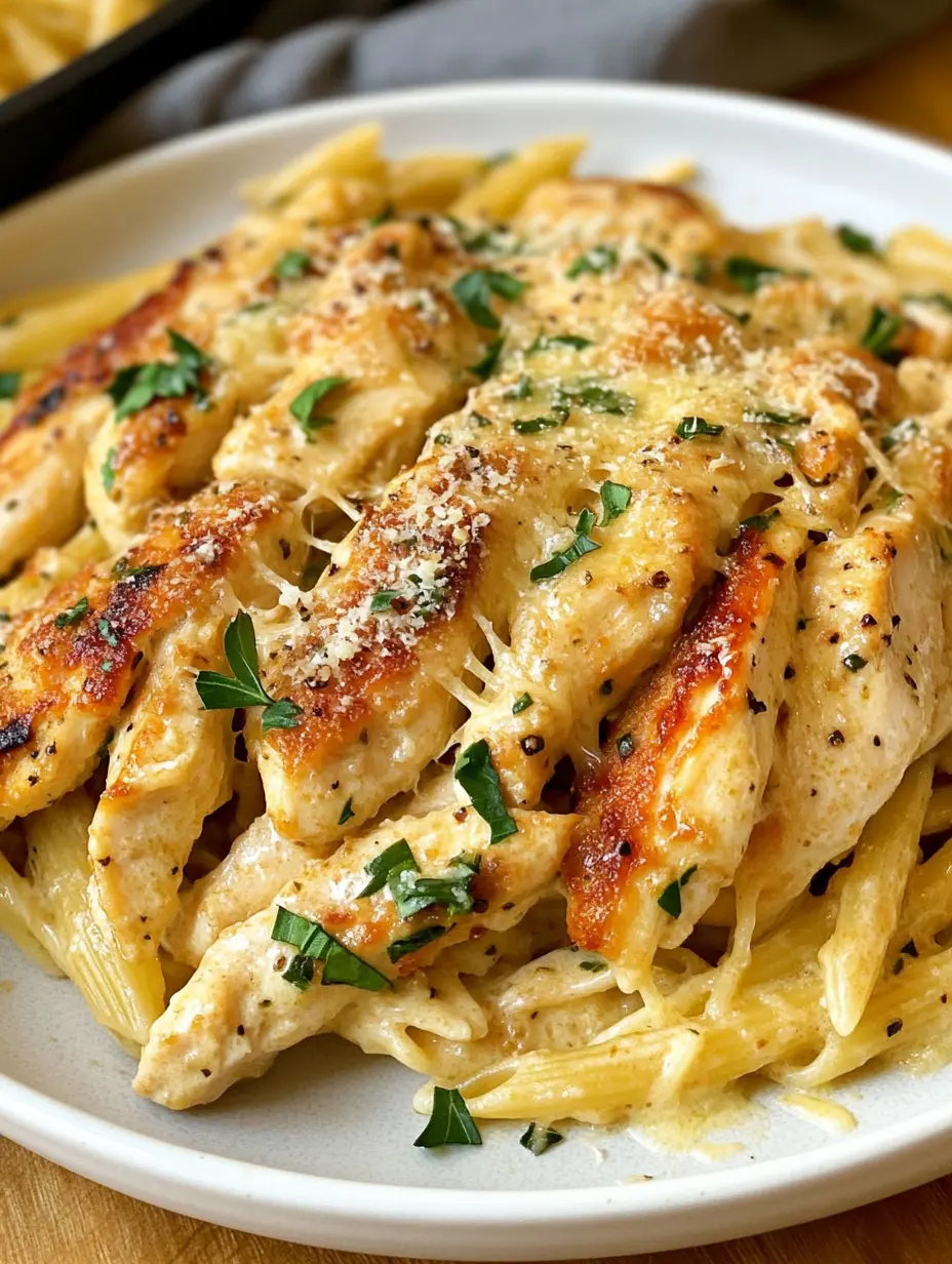 Garlic Parmesan Chicken and Pasta