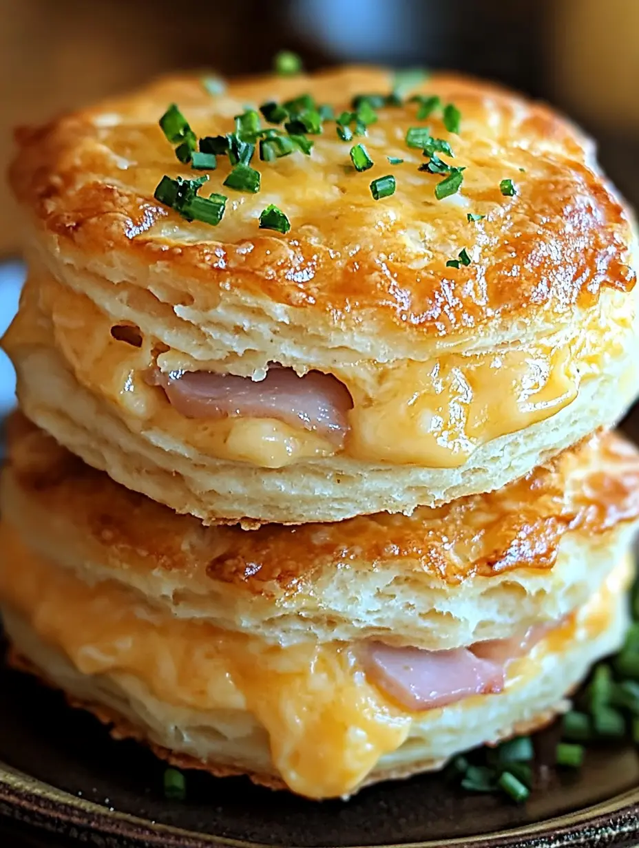 Ham and Cheese Butter Swim Biscuits