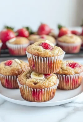 Healthy Strawberry Banana Yogurt Muffins