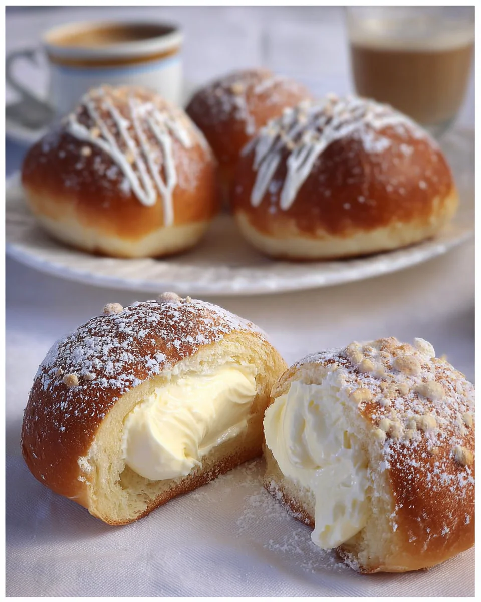 Maritozzo – Italian Rolls Filled with Vanilla Cream
