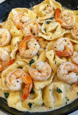 Shrimp Tortellini with Garlic Sauce