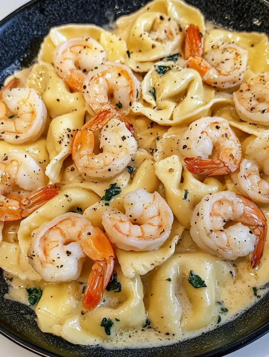 Shrimp Tortellini with Garlic Sauce