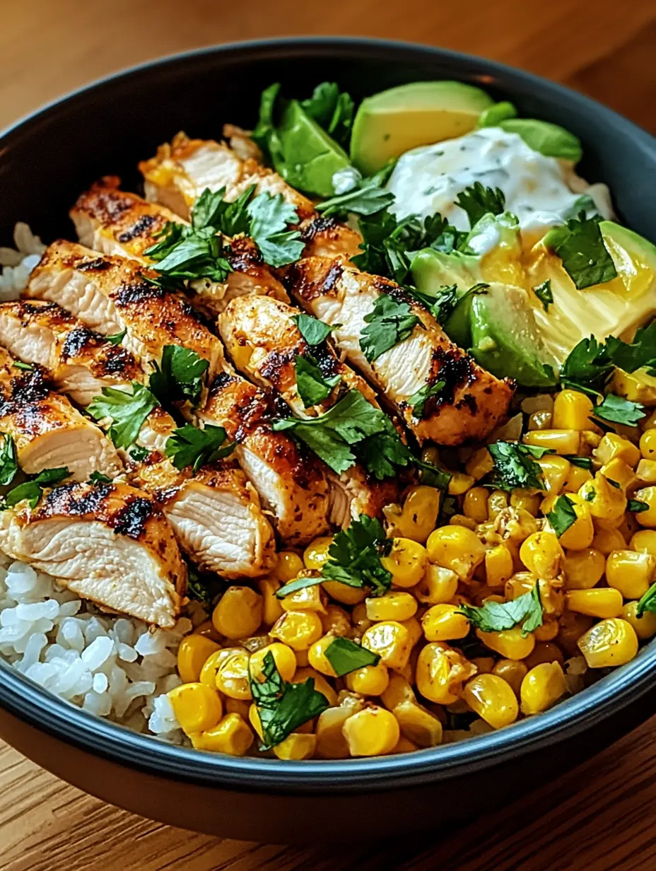Street Corn Chicken Rice Bowl