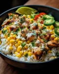 Street Corn Chicken Rice Bowl