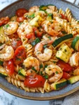 Tomato Zucchini Shrimp Pasta