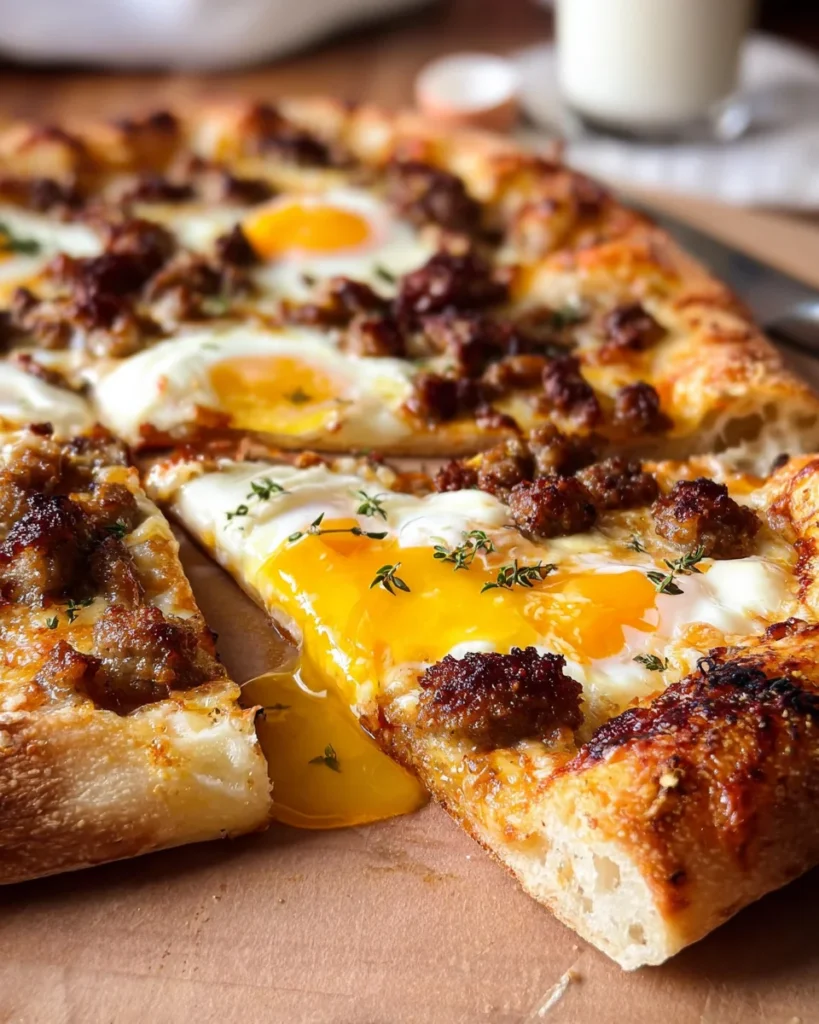 sausage breakfast pizza