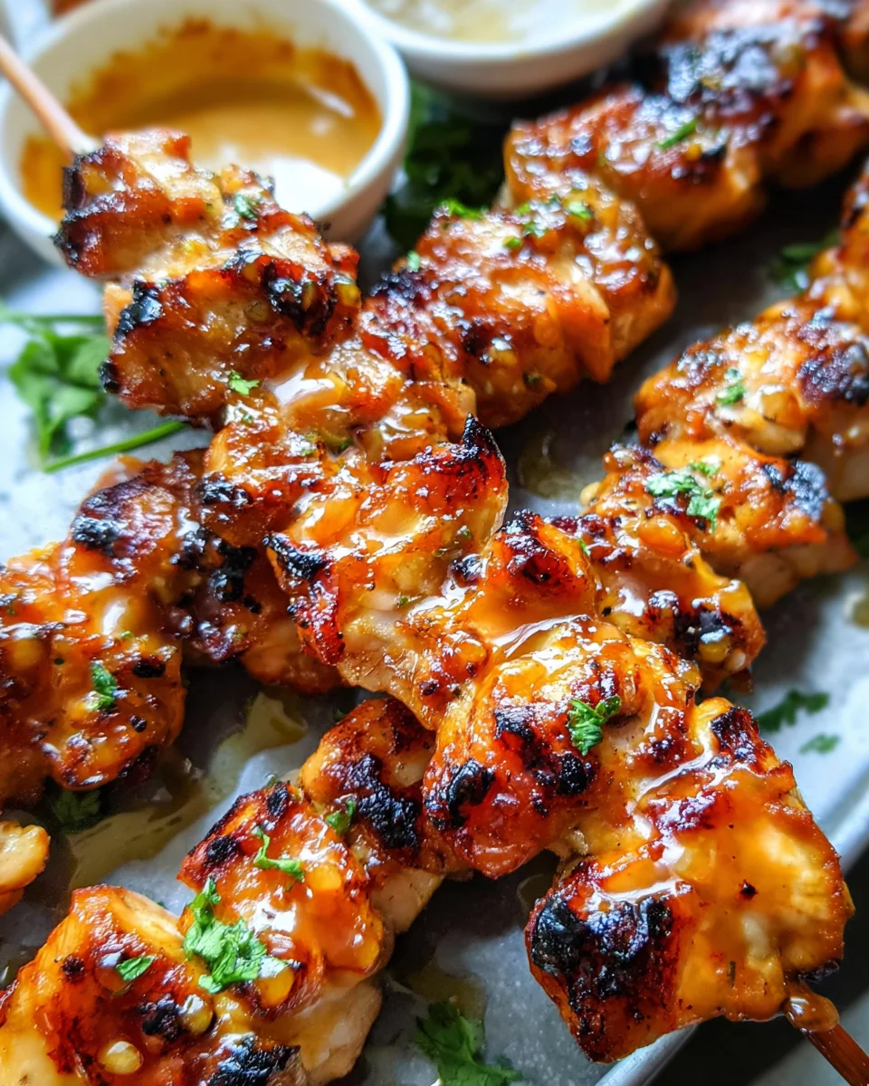 Bang Bang Chicken Skewers