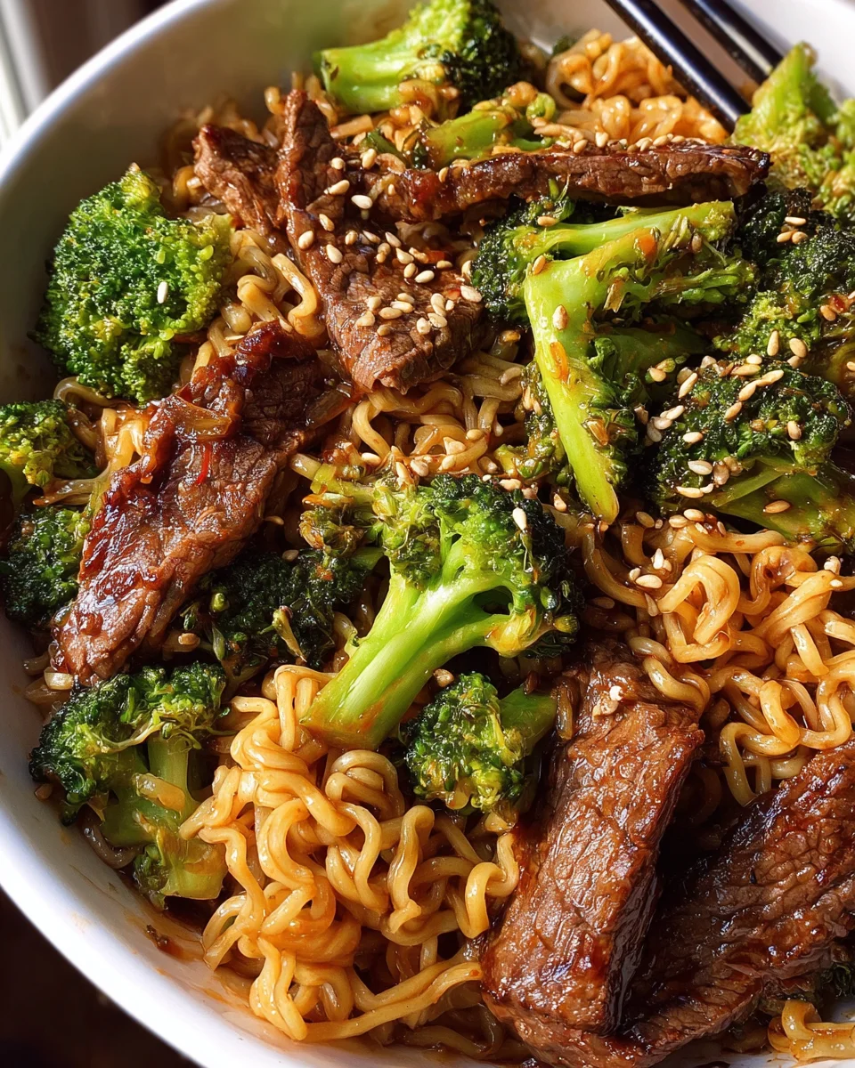 Beef and Broccoli Ramen Stir Fry
