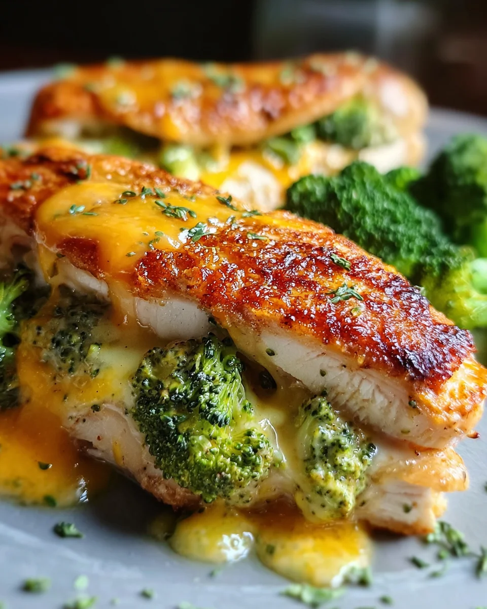 Broccoli Cheddar Stuffed Chicken Breasts
