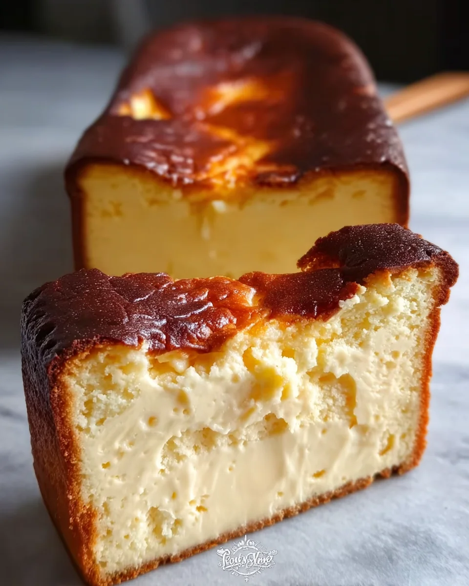 Burnt Basque Cheesecake in a Loaf Pan