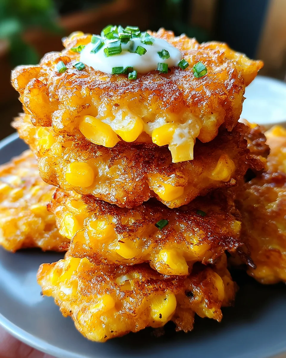 Cheesy Corn Fritters