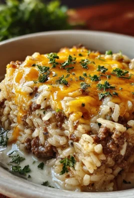 Cheesy Hamburger Rice Casserole