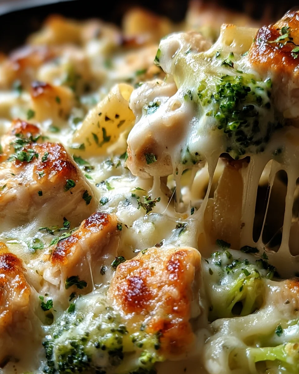 Chicken and Broccoli Alfredo Bake