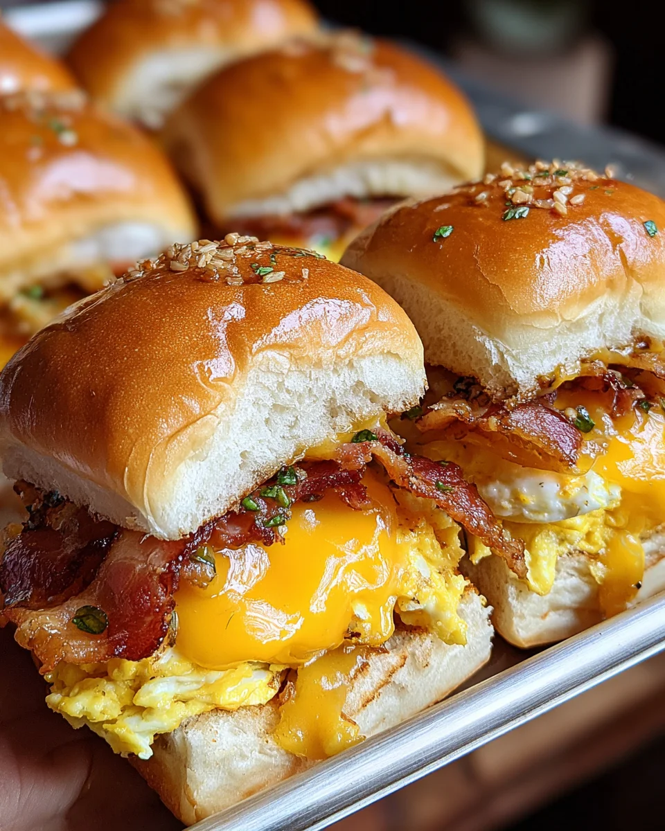 Crack Breakfast Sliders (Bacon Egg & Cheese)