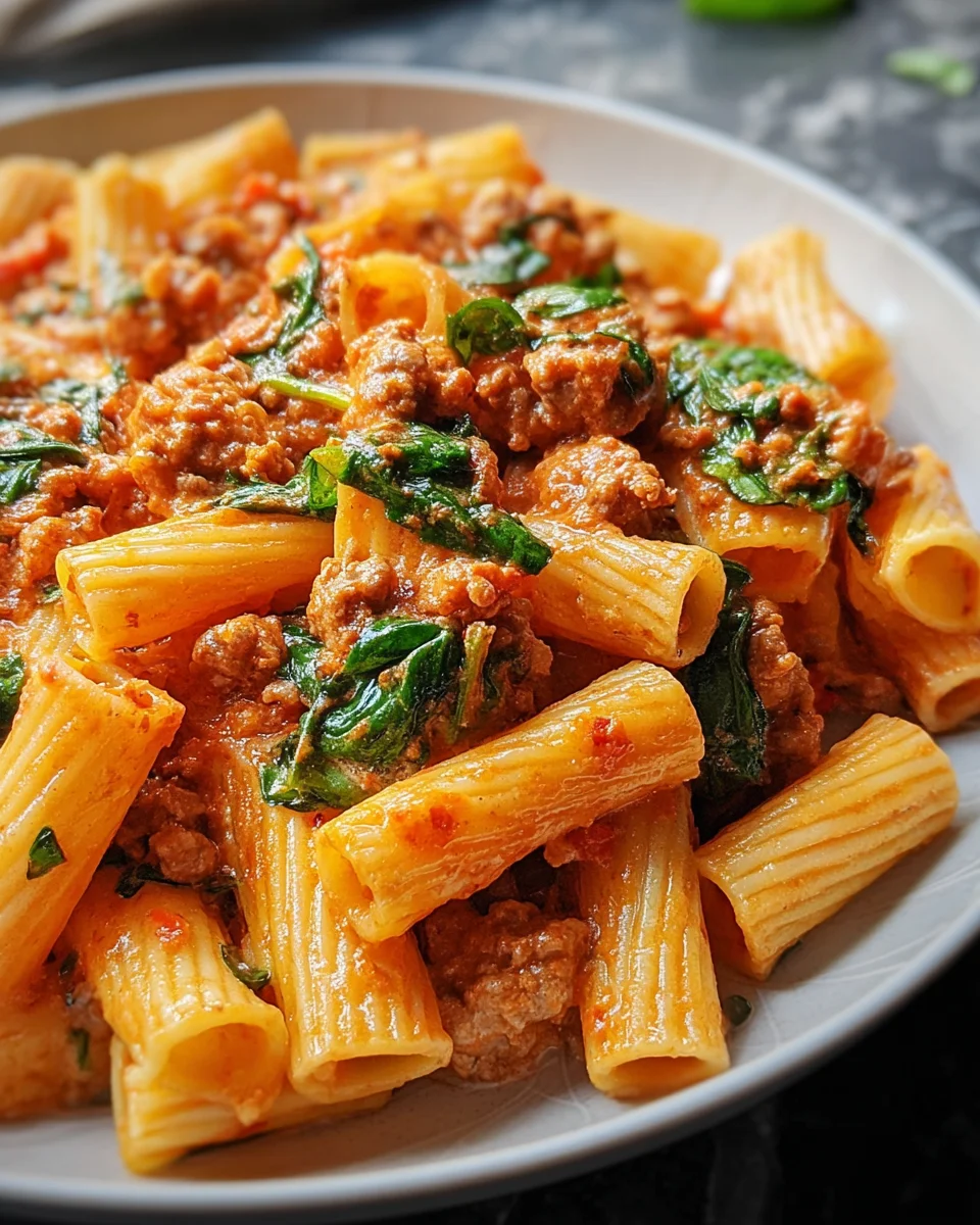 Creamy Sausage Rigatoni