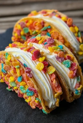 Fruity Pebbles Cheesecake Tacos