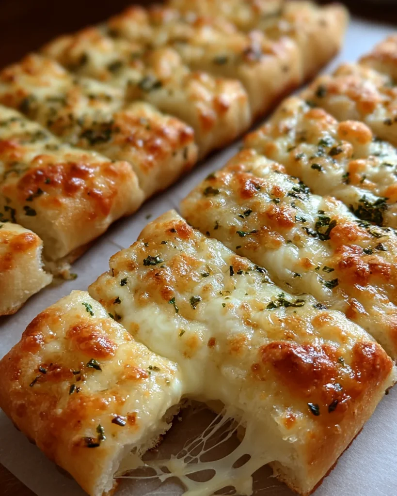 Homemade Cheesy Breadsticks