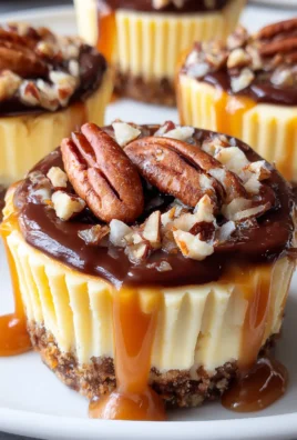 Mini Turtle Cheesecakes