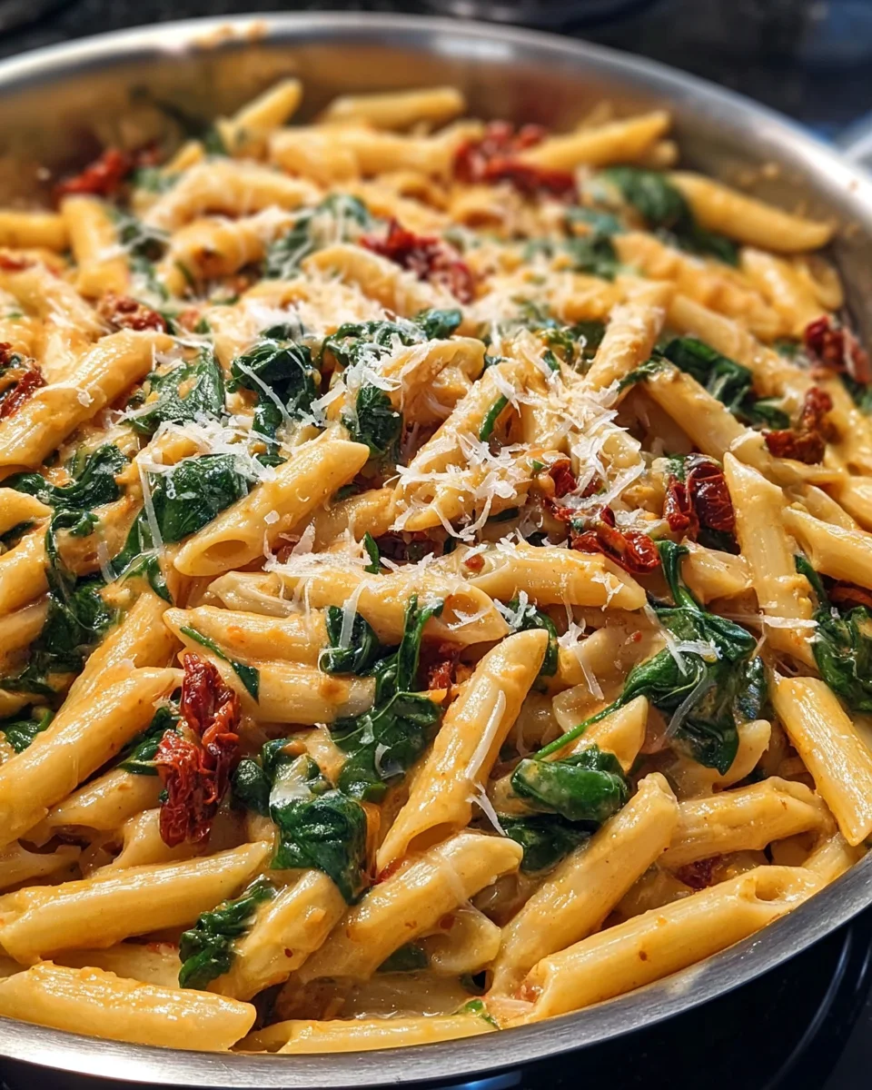 One-Pot Spinach Tomato Pasta