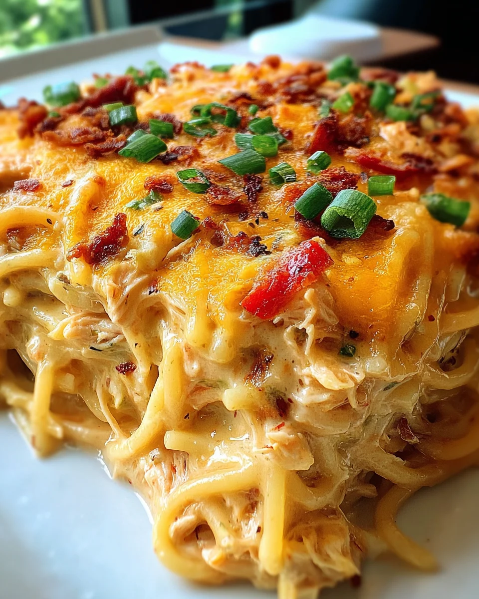 Spicy Southern Cheesy Chicken Spaghetti Casserole