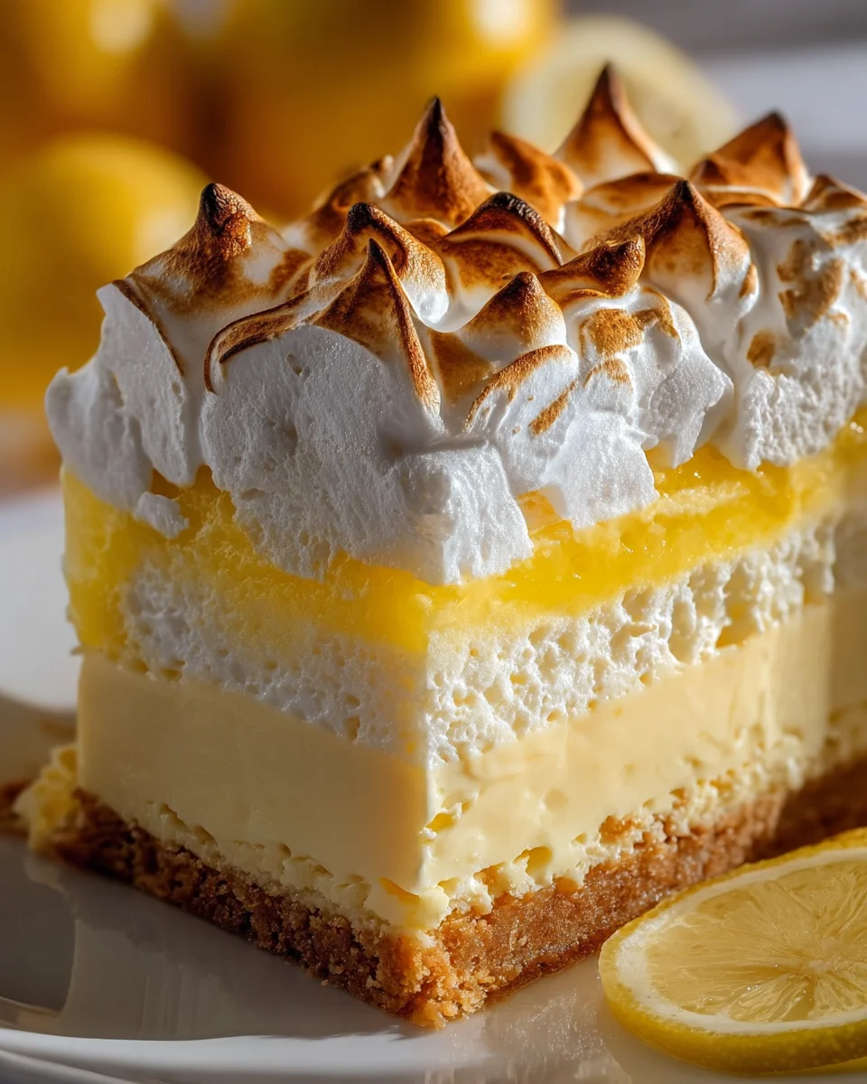 Triple Lemon Meringue Cheesecake