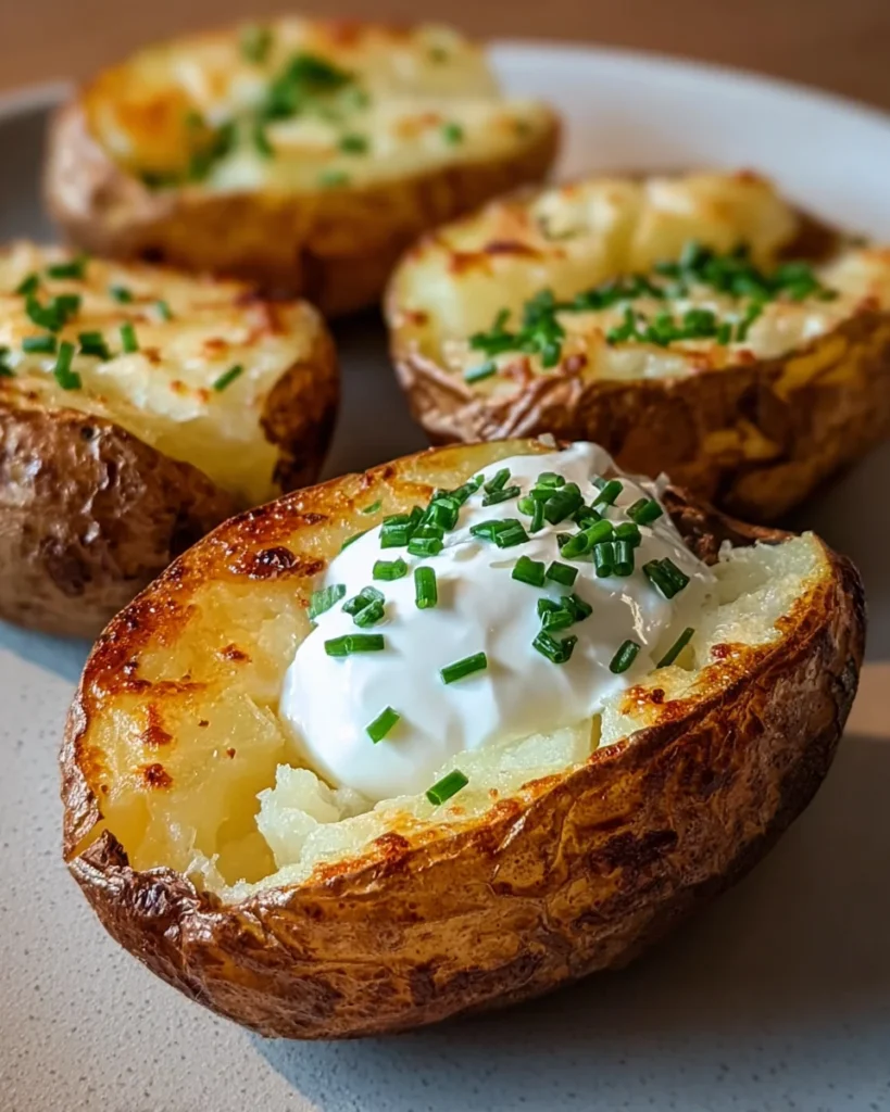 Air Fryer Baked Potatoes are quick and delicious!