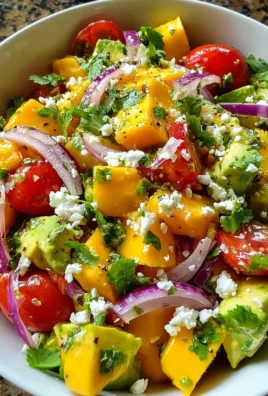 Avocado Mango Salad with Zesty Lime Dressing