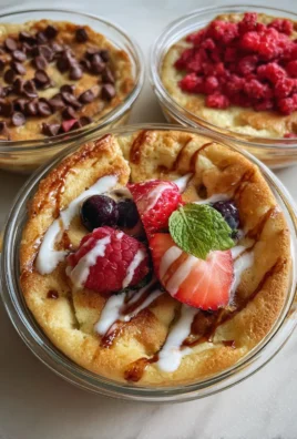 Baked Protein Pancake Bowls- great for meal prep and no banana needed!