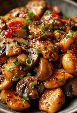 Black Pepper Chicken with Mushrooms