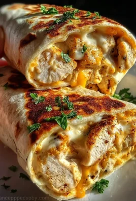 Cheesy Chicken Garlic Wraps